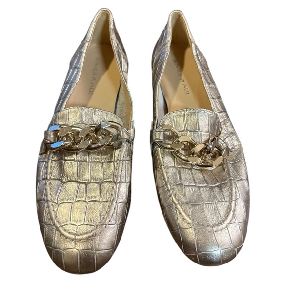 Donald J Pliner Balton Chain Loafer in Platino Size 7.5 - Picture 3 of 9